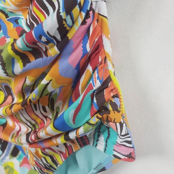 Bleu Rod Beattie Swimsuit One Piece Womens 12 Multicolor Ruched Sweetheart - Picture 7 of 13
